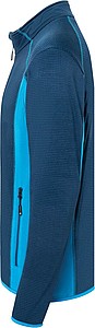 Mens fleece jacket JAMES & NICHOLSON, navy/bright blue, 2XL