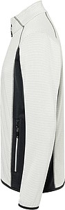 Mens fleece jacket JAMES & NICHOLSON, off white/carbon, L