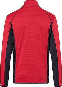 Mens fleece jacket JAMES & NICHOLSON, red/carbon, L