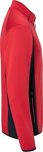 Mens fleece jacket JAMES & NICHOLSON, red/carbon, L