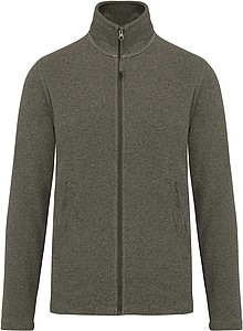 Mens microfleece sweatshirt KARIBAN, dark green melange, S