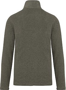 Mens microfleece sweatshirt KARIBAN, dark green melange, S