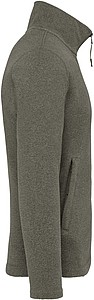 Mens microfleece sweatshirt KARIBAN, dark green melange, S