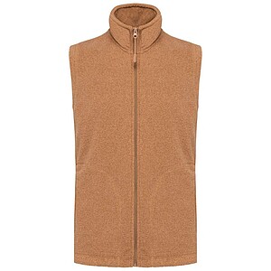 Mens microfleece vest KARIBAN, camel heather, 3XL