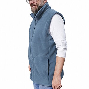 Mens microfleece vest KARIBAN, dark blue, S