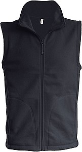 Mens microfleece vest KARIBAN, grey, 4XL