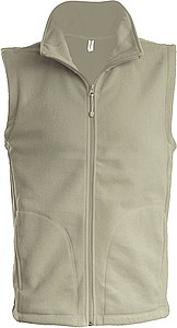 Mens microfleece vest KARIBAN, light brown, XXL