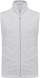 Mens microfleece vest KARIBAN, light grey melange, XXL