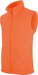 Mens microfleece vest KARIBAN, neon orange, M