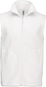 Mens microfleece vest KARIBAN, white, M