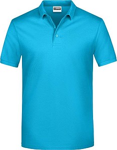 Mens Piqué Polo, turquoise, S