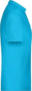 Mens Piqué Polo, turquoise, S