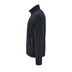 MENS PLAIN FLEECE JACKET NORMAN MEN, BLACK, 4XL
