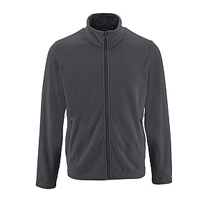 MENS PLAIN FLEECE JACKET NORMAN MEN, BLACK, 5XL