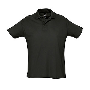 MENS POLO SHIRT SUMMER II, BLACK, XL
