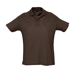 MENS POLO SHIRT SUMMER II, CHOCOLATE, L