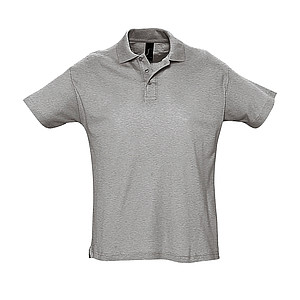 MENS POLO SHIRT SUMMER II, GREY MELANGE 2, L