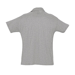 MENS POLO SHIRT SUMMER II, GREY MELANGE 2, L