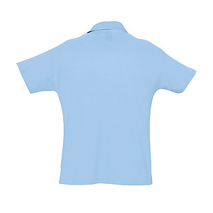 MENS POLO SHIRT SUMMER II, SKY BLUE PIQUE, L