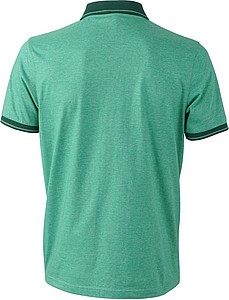Mens polo T-shirt James Nicholson, green/dark green, S