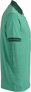 Mens polo T-shirt James Nicholson, green/dark green, S