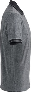 Mens polo T-shirt James Nicholson, grey/black, M