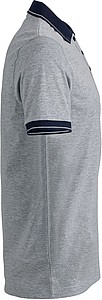 Mens polo T-shirt James Nicholson, grey/navy, M