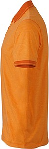 Mens polo T-shirt James Nicholson, orange/dark orange, M