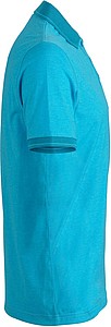 Mens polo T-shirt James Nicholson, turquise/dark turquise, M