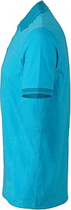 Mens polo T-shirt James Nicholson, turquise/dark turquise, S