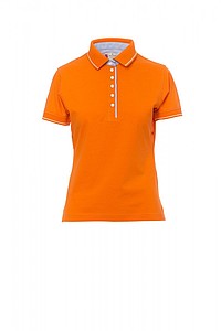 Mens polo T-shirt PAYPER LEEDS, orange/white, L