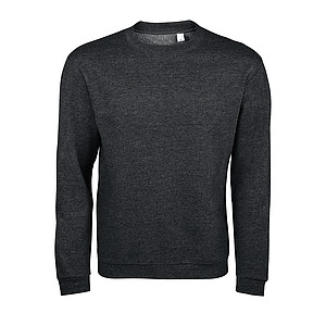 MENS ROUND-NECK SWEATSHIRT SPIDER, CHARCOAL MELANGE, M