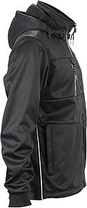 Mens softshell jacket JAMES & NICHOLSON, black/black/white, 2XL