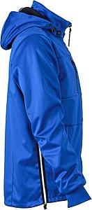 Mens softshell jacket JAMES & NICHOLSON, nautic blue/navy/white, 3XL