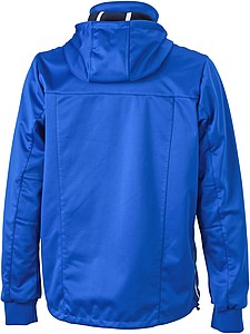 Mens softshell jacket JAMES & NICHOLSON, nautic blue/navy/white, M