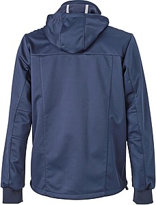Mens softshell jacket JAMES & NICHOLSON, navy/navy/white, 3XL