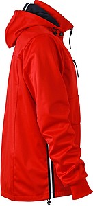 Mens softshell jacket JAMES & NICHOLSON, red/navy/white, 2XL