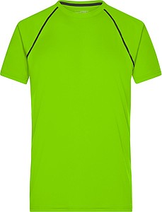 Mens sports T-shirt James Nicholson, apple green/black, M