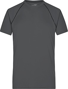Mens sports T-shirt James Nicholson, grey/black, M