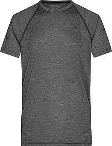 Mens sports T-shirt James Nicholson, grey melange/black, L