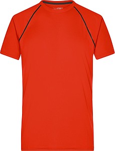 Mens sports T-shirt James Nicholson, orange/black, M