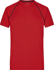 Mens sports T-shirt James Nicholson, red/black, M