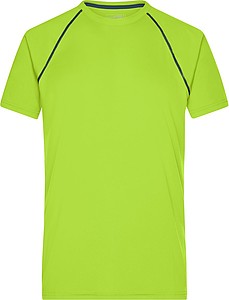 Mens sports T-shirt James Nicholson, yellow/light blue, S