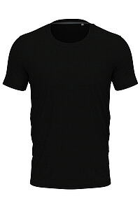 Mens STEDMAN STRETCH-T T-shirt, black, size M