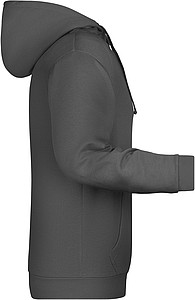 Mens sweatshirt with hoodie James Nicholson, anthracite, M