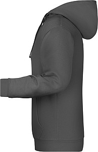Mens sweatshirt with hoodie James Nicholson, anthracite, S