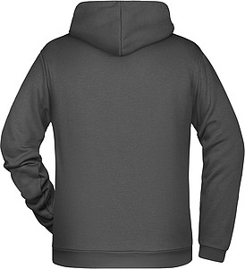 Mens sweatshirt with hoodie James Nicholson, anthracite, S