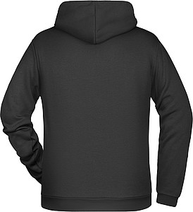 Mens sweatshirt with hoodie James Nicholson, black, XXL