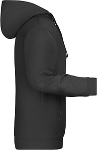 Mens sweatshirt with hoodie James Nicholson, black, XXL