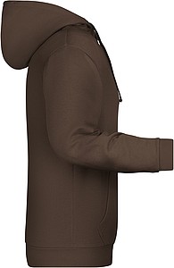 Mens sweatshirt with hoodie James Nicholson, brown, S